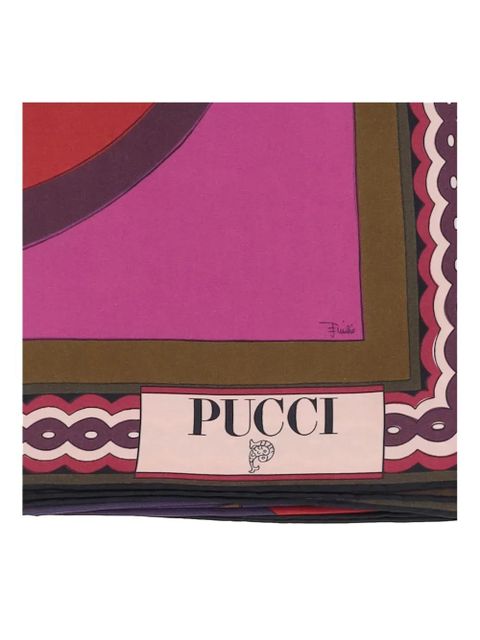 PUCCI graphic-print silk scarf - Purple - zdjęcie produktu nr 2