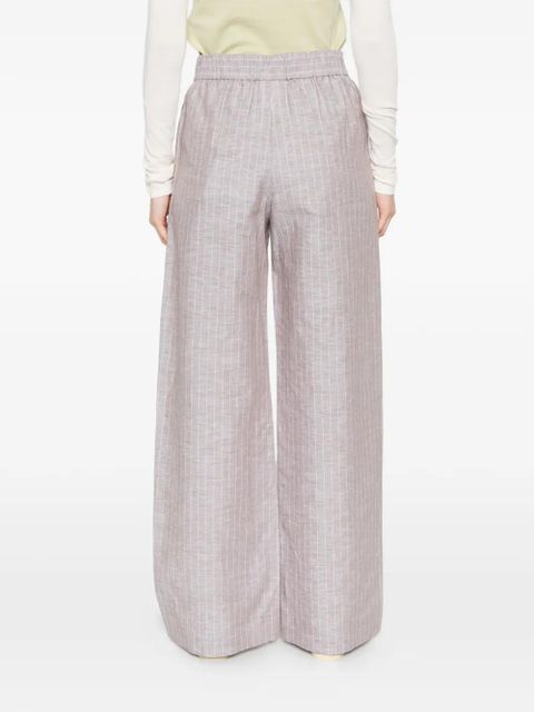 Max Mara drawstring striped palazzo pants - Neutrals