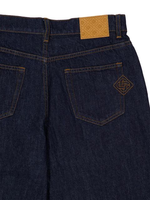 Casablanca logo-embroidered jeans - Blue
