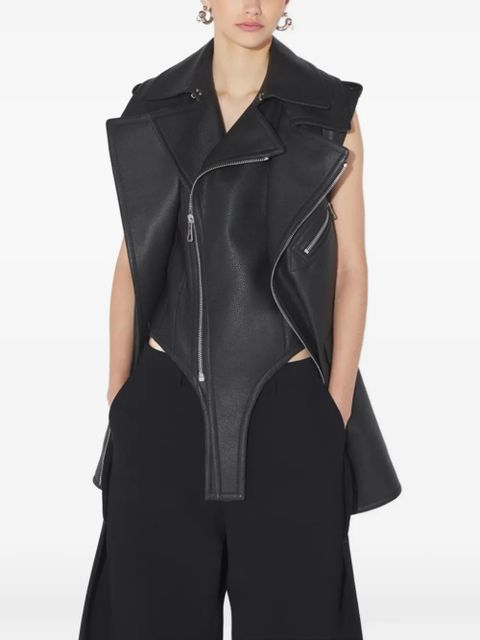 Jean Paul Gaultier leather vest - Black