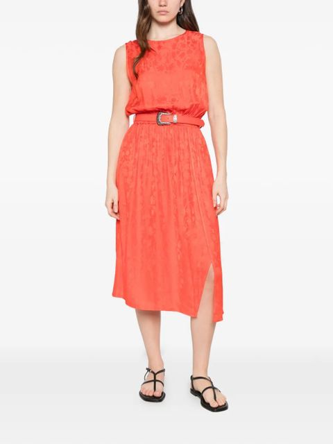 PINKO Caserta belted midi dress - Orange - zdjęcie produktu nr 2