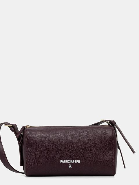 Patrizia Pepe torebka skórzana kolor bordowy 8B0255 L001 - zdjęcie produktu nr 1