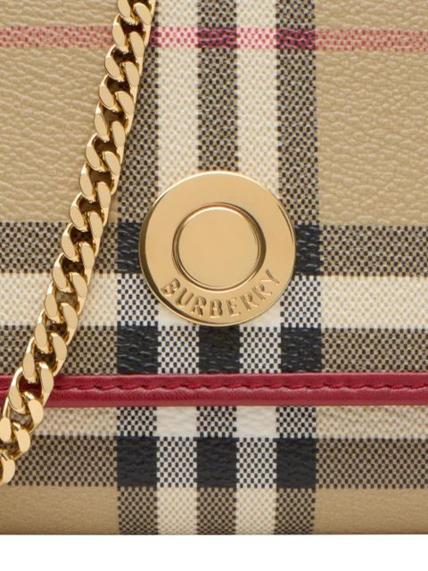 Burberry checked chain mini bag - Neutrals