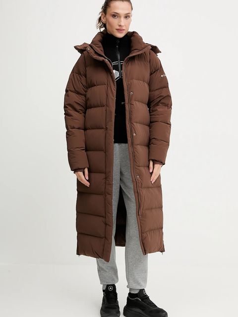 Columbia kurtka puchowa Amaze Puff kolor brązowy zimowa 2134894