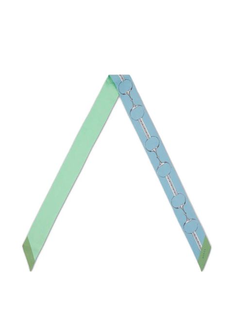 Gucci printed silk ribbon - Blue - zdjęcie produktu nr 2