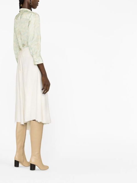 Jil Sander floral-print long-sleeve shirt - Green - zdjęcie produktu nr 2