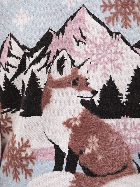 Medicine sweter damski kolor multicolor lekki z półgolfem - zdjęcie produktu nr 2