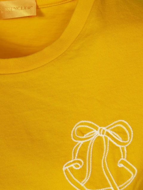 Moncler bow-graphic T-shirt - Yellow