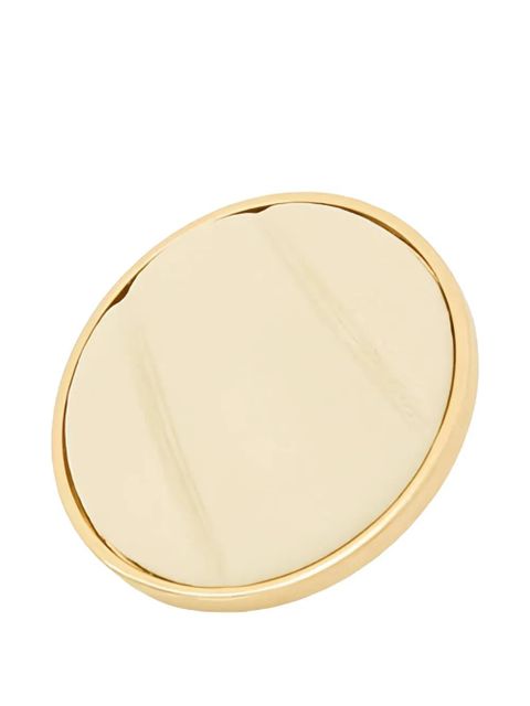Chloé leather-inlay round earrings - Gold - zdjęcie produktu nr 2