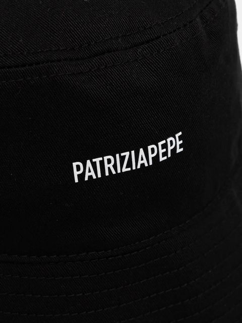 Patrizia Pepe kapelusz bawełniany kolor czarny 8F0106 AB01 - zdjęcie produktu nr 2