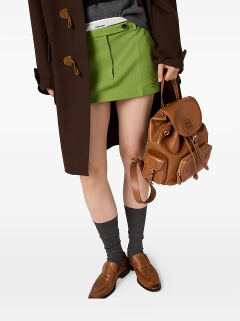 Miu Miu Milano rib knit miniskirt - Green