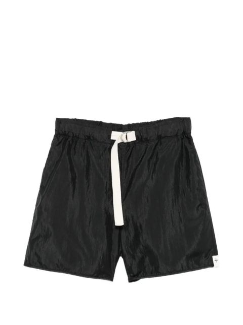 Jil Sander belted crinkled shorts - Black - zdjęcie produktu nr 1