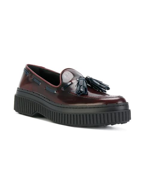 Tod's tasselled flatform loafers - Red - zdjęcie produktu nr 2