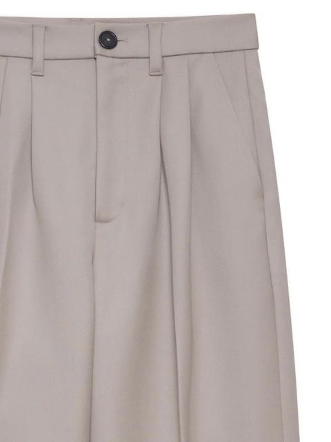 ANINE BING Carrie pressed-crease tailored trousers - Neutrals