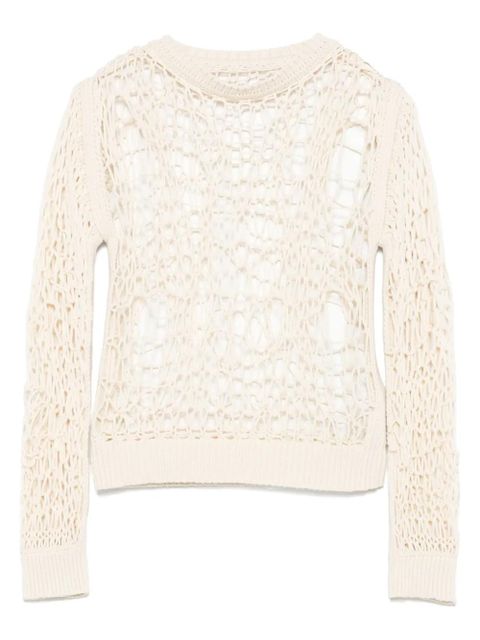 MM6 Maison Margiela cotton-blend sweater - Neutrals - zdjęcie produktu nr 1
