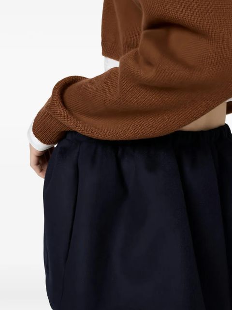 Miu Miu cropped cashmere V-neck sweater - Brown
