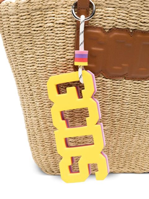 GCDS logo-plaquetote bag - Neutrals
