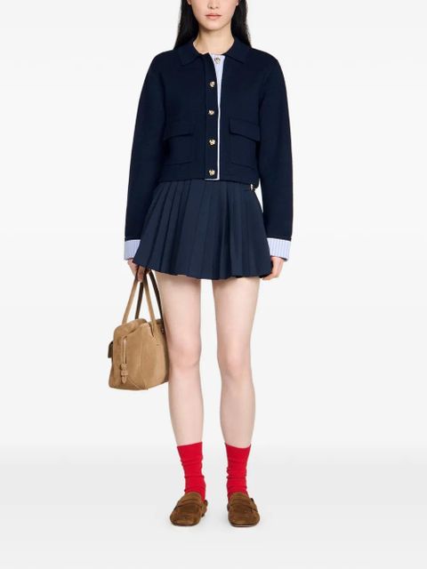 SANDRO buttoned-fastening cardigan - Blue - zdjęcie produktu nr 2