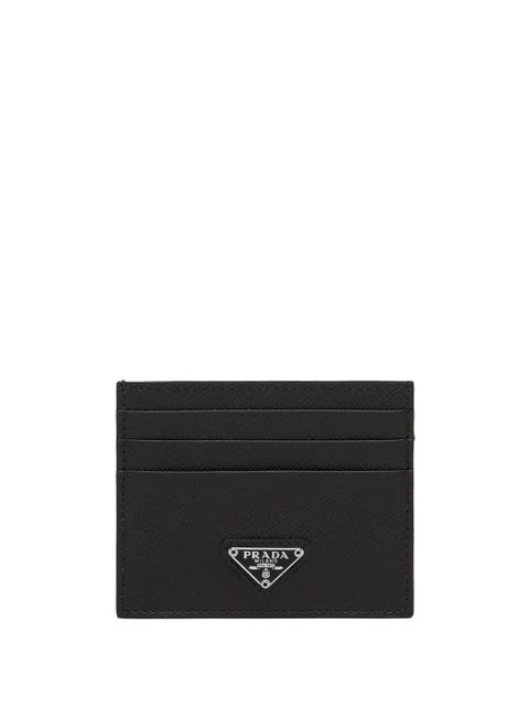 Prada logo plaque cardholder - Black - zdjęcie produktu nr 1