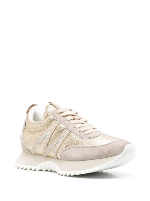 Moncler Pacey leather sneakers - Gold - zdjęcie produktu nr 2