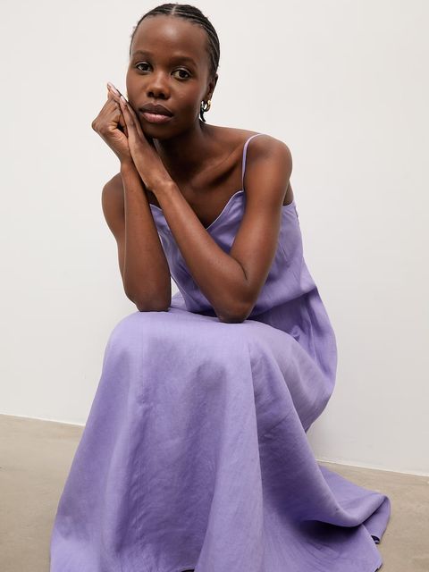 Answear.LAB sukienka letnia z lnem - zdjęcie produktu nr 1