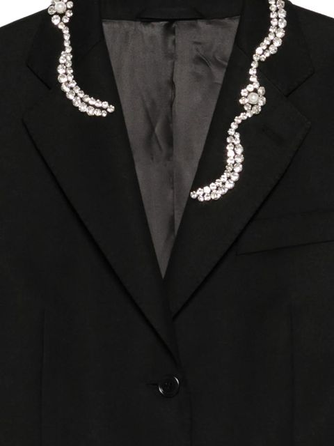 Simone Rocha pearl-embellished coat - Black