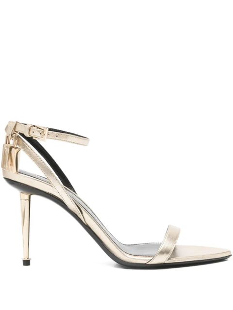TOM FORD ankle-strap padlock sandals - Gold - zdjęcie produktu nr 1