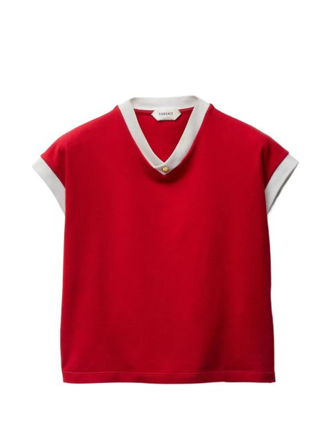 Versace V-neck top - Red - zdjęcie produktu nr 1