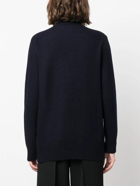Jil Sander V-neck wool cardigan - Blue - zdjęcie produktu nr 2