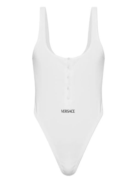 Versace button-front cotton body - White - zdjęcie produktu nr 1