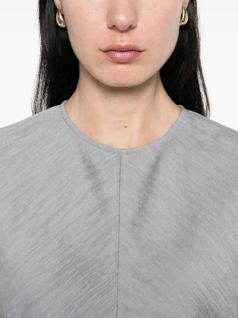 TOTEME slouch-waist crinkled top - Blue