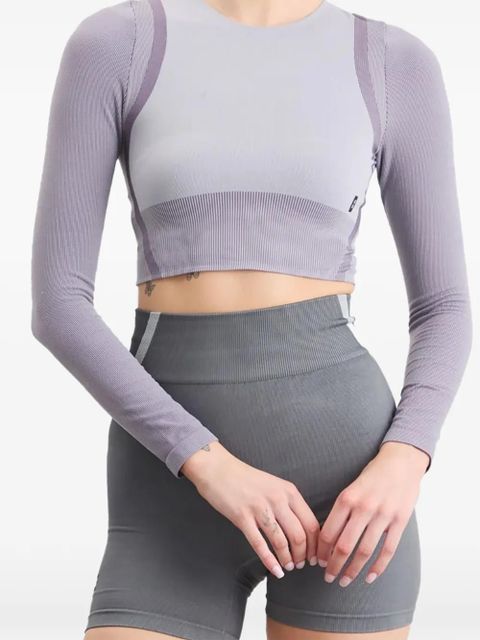 On Running Studio knitted long-sleeve crop top - Purple - zdjęcie produktu nr 2