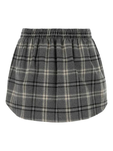 Miu Miu checked A-line skirt - Grey - zdjęcie produktu nr 2