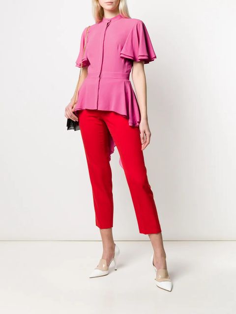 Alexander McQueen silk peplum blouse - Pink