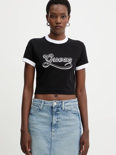 Guess t-shirt damski kolor czarny W5BI20 J1314