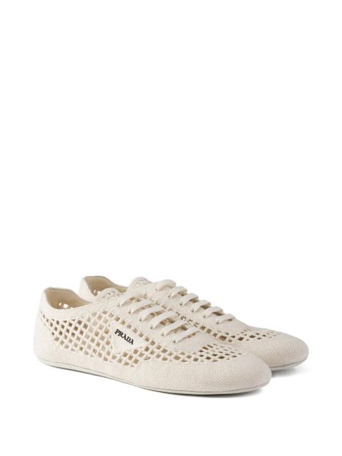 Prada round-toe lace-up sneakers - Neutrals - zdjęcie produktu nr 2