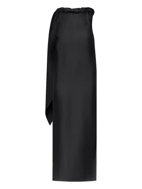 LouLou de Saison twisted-collar midi dress - Black - zdjęcie produktu nr 1