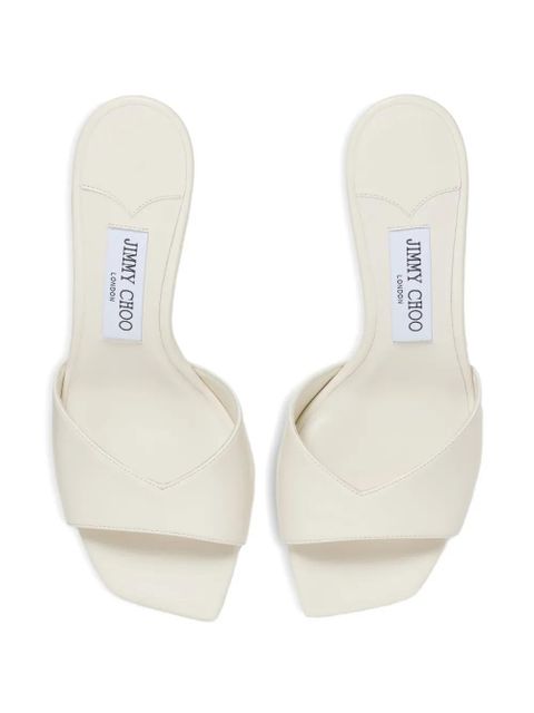 Jimmy Choo 70mm Skye leather sandals - White