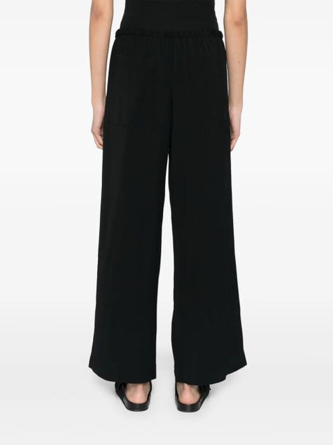 TOTEME striped drawstring trousers - Black