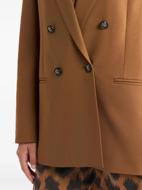 ETRO double-breasted Pegaso-buttons blazer - Brown