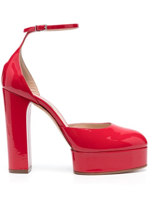 Casadei 115mm patent platform pumps - Red - zdjęcie produktu nr 1