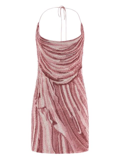 Balmain all-over sequin halter-neck mini dress - Pink - zdjęcie produktu nr 1