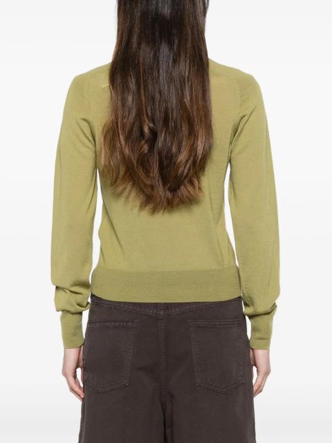 AMI Paris appliqué sweater - Green