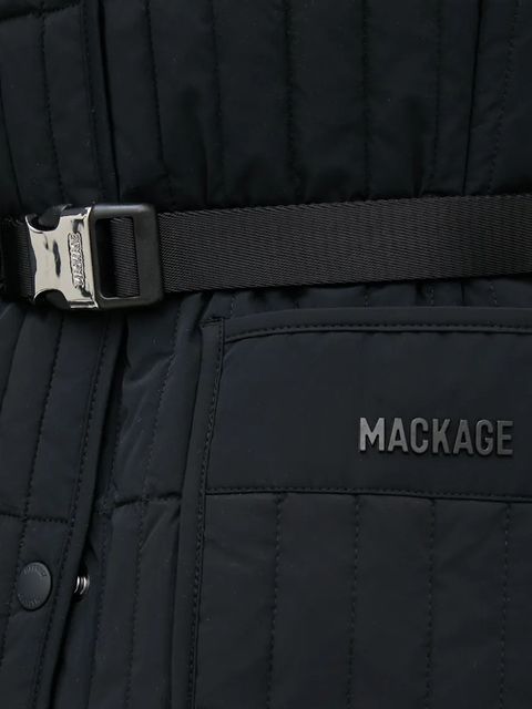 MACKAGE bezrękawnik puchowy damski kolor czarny przejściowy HELIA