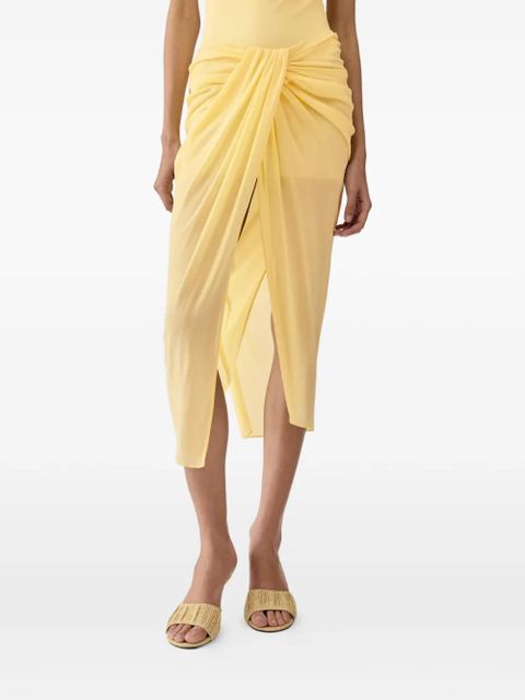 Jacquemus draped asymmetric skirt - Yellow