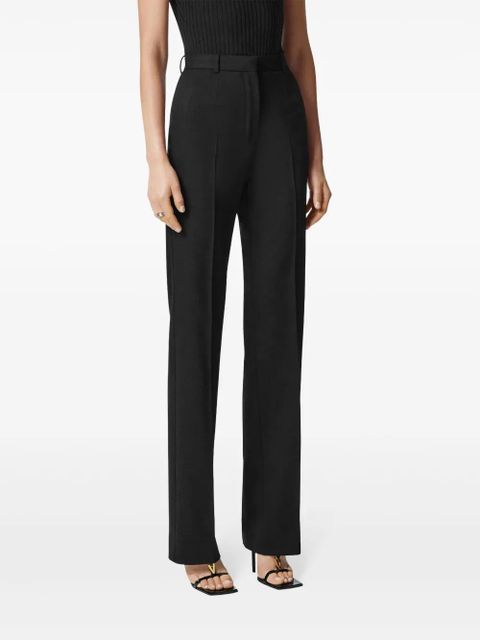 Versace high-waist straight-leg trousers - Black