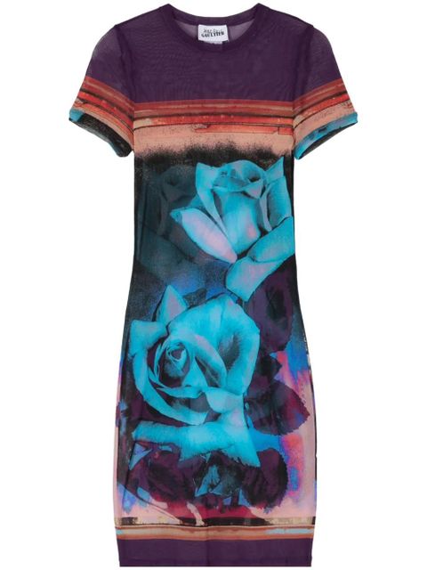 Jean Paul Gaultier Roses mesh minidress - Blue - zdjęcie produktu nr 1