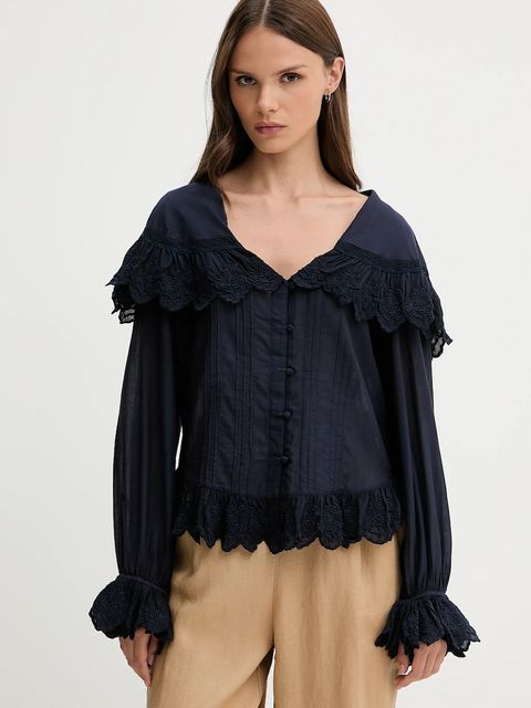 Hoss Intropia koszula damska kolor granatowy regular 6289145 - zdjęcie produktu nr 1