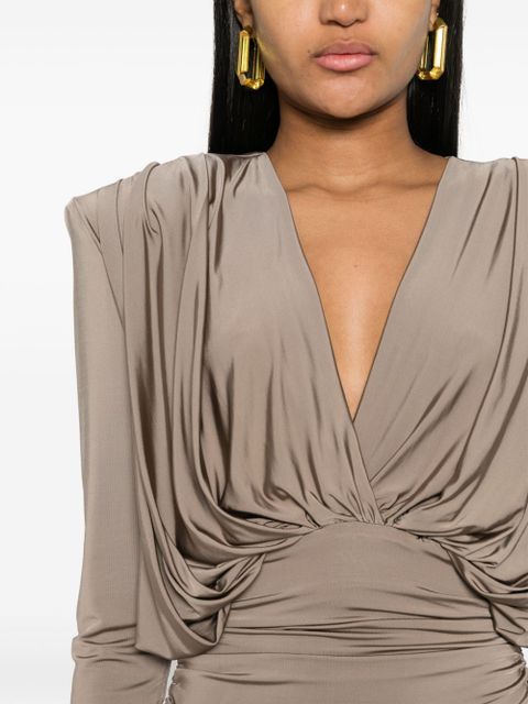 Magda Butrym draped mini dress - Neutrals