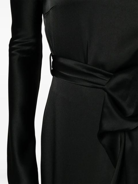 Nanushka Charon twisted satin dress - Black